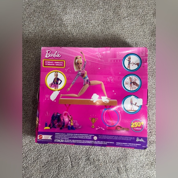Barbie Gymnastics Playset with Blonde Fashion Doll Balance Beam Toy New with Box - Picture 2 of 6